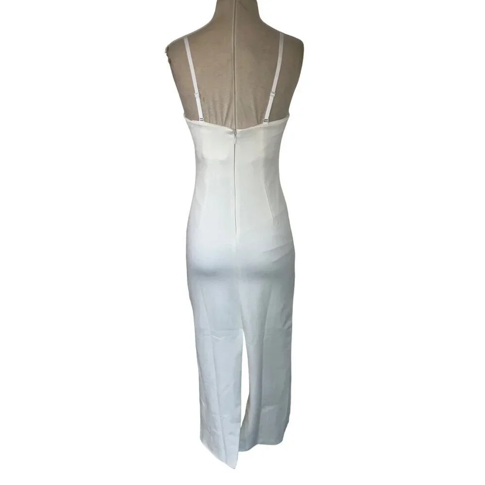 SIMKHAI Caspian Bustier Midi Dress in White New Womens Bodycon Corset - Picture 7 of 15